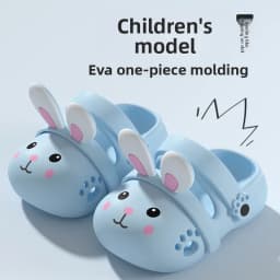 2026 Summer Cute Rabbit Children Slippers Cartoon Outdoor Clogs For Girls Toddler Waterproof Anti Slip EVA Kids Beach Shoes