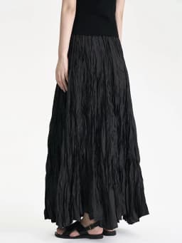 Seoulish Spring Summer High Waist Irregular Pleasted Women's Long Skirts 2026 New Solid Vintage Casual Umbrella Skirts Female