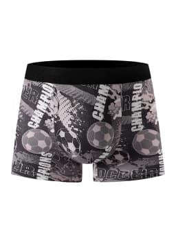 5-Piece Mixed Set of Boys' Underwear with Football Print, Soft and Comfortable, Suitable for Elementary School Students, Home Casual Wear, and Sports, for Children Aged 4-8