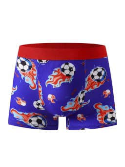 5-Piece Mixed Set of Boys' Underwear with Football Print, Soft and Comfortable, Suitable for Elementary School Students, Home Casual Wear, and Sports, for Children Aged 4-8