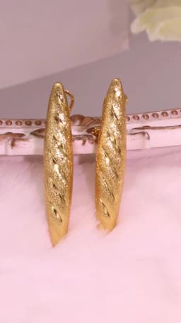 YTJX Metal Frosted Texture Piercing Earrings Hight Quality 18K Gold Color Long Drop Earring For Women Gothic Jewelry Accessories