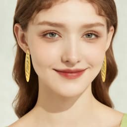 YTJX Metal Frosted Texture Piercing Earrings Hight Quality 18K Gold Color Long Drop Earring For Women Gothic Jewelry Accessories