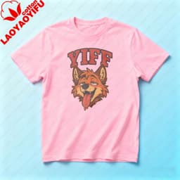 Furry Yiff Fox Shirt Fluffy Lover Merch Gift Fandom Clothing Cosplay Role Play Tops Hot Fox Graphic Tee Men Fashion Streetwear