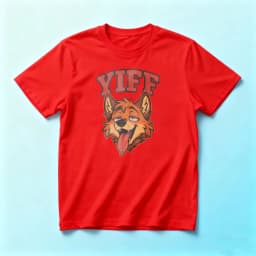 Furry Yiff Fox Shirt Fluffy Lover Merch Gift Fandom Clothing Cosplay Role Play Tops Hot Fox Graphic Tee Men Fashion Streetwear