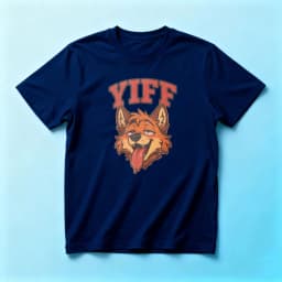 Furry Yiff Fox Shirt Fluffy Lover Merch Gift Fandom Clothing Cosplay Role Play Tops Hot Fox Graphic Tee Men Fashion Streetwear