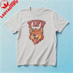 Furry Yiff Fox Shirt Fluffy Lover Merch Gift Fandom Clothing Cosplay Role Play Tops Hot Fox Graphic Tee Men Fashion Streetwear