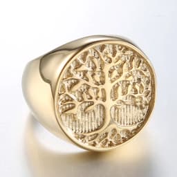 8/9/10/11/12/13 Life Tree Ring Men Women Stainless Steel Waterproof Gold-Color Big Size Finger Jewelry Wholesale Drop Shipping