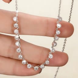 IOGOU Quality 14k Gold Filled Bubble Necklaces 3mm Moissanite Pendant Necklace for Women Jewelry GRA Certificate Wedding Gifts