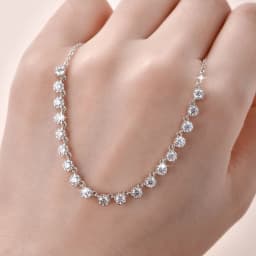 IOGOU Quality 14k Gold Filled Bubble Necklaces 3mm Moissanite Pendant Necklace for Women Jewelry GRA Certificate Wedding Gifts