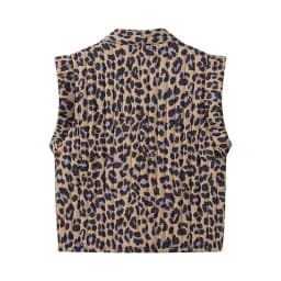 Women's Early Autumn Open Front Leopard Print Sleeveless Vest, Sexy and Trendy, Age-reducing, Perfect for Layering