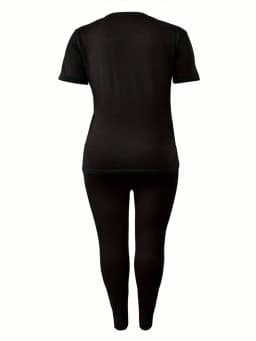 Spring and Summer Casual Two-Piece Set, Expressing Love, Round Neck Short Sleeved T-Shirt and Pants Set, Women's Clothing
