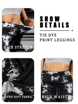 Women's Super Soft High Waisted Tie Dye Print Capri Pants for Cozy Home & Casual Outfit