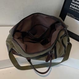 Canvas Travel Handbag Duffel Large Shoulder Bag Outing Travelling with Shoes Storage Bag Hand Bag Outdoor Luggage Carry on Pack