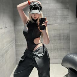 2026 Summer Fashion New Spicy Girl Tight Hollow Design Jumpsuit Slim Fit Hanging Neck Exposed Back Sexy Base Outfit