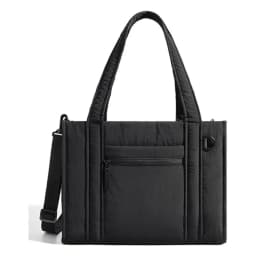 Nylon Puffer Tote Bag for Women Large Capacity Multiple Pockets Quilted Crossbody Bag Lightweight Casual Commuting Bags