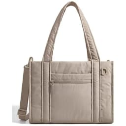 Nylon Puffer Tote Bag for Women Large Capacity Multiple Pockets Quilted Crossbody Bag Lightweight Casual Commuting Bags