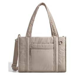 Nylon Puffer Tote Bag for Women Large Capacity Multiple Pockets Quilted Crossbody Bag Lightweight Casual Commuting Bags