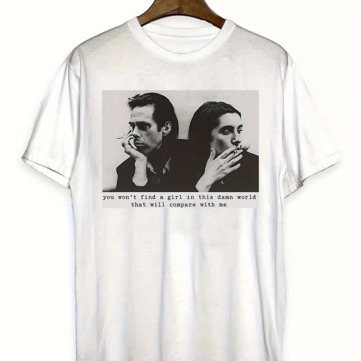 Graphic T-Shirt Featuring Nick Cave PJ Harvey Perfect for Music Enthusiasts Concerts Casual Outings
