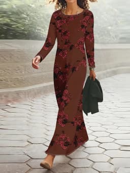 Printed Design Casual style floral print women's dress