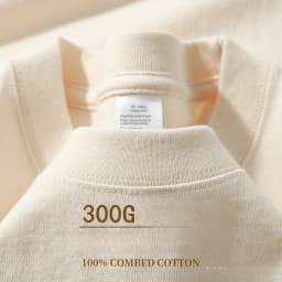 300g Cotton T-Shirts Men Short Sleeved Heavyweight Summer Round Neck Loose Breathable Shirt for Men Women Basic Tees