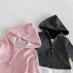 New Spring-Autumn Style Men's and Women's Baby-Sized Korean-Style Fake Two-Piece Hooded Base Shirt and Wide-Leg Pants Set