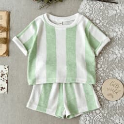 Kids Clothes Children's Striped Suit Short-sleeved+shorts 2-piece T-shirt Summer Baby Clothes Children Clothing Boys Girls
