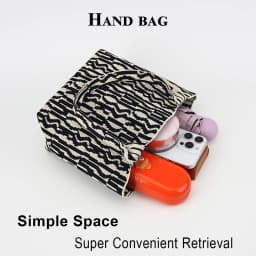 1 Stylish Handbag with Irregular Patterns, Made of Thick, Durable, Soft, Foldable Knit Fabric, with an Open Design for Easy Access, Perfect for Carrying Your Phone, Cosmetics, Water Bottle, and Other Items, Suitable for All Seasons