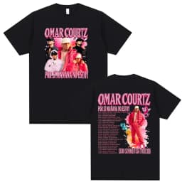 Omar Courtz Por Si Manana No Estoy 2026 Tour Cover T Shirt Unisex Harajuku Aesthetic Oversized T-shirts Men Summer Tops T Shirts