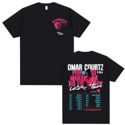 Omar Courtz Por Si Manana No Estoy 2026 Tour Cover T Shirt Unisex Harajuku Aesthetic Oversized T-shirts Men Summer Tops T Shirts