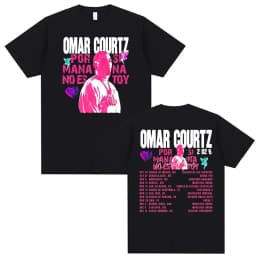 Omar Courtz Por Si Manana No Estoy 2026 Tour Cover T Shirt Unisex Harajuku Aesthetic Oversized T-shirts Men Summer Tops T Shirts