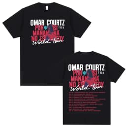 Omar Courtz Por Si Manana No Estoy 2026 Tour Cover T Shirt Unisex Harajuku Aesthetic Oversized T-shirts Men Summer Tops T Shirts