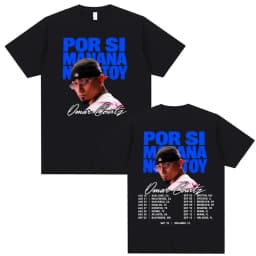 Omar Courtz Por Si Manana No Estoy 2026 Tour Cover T Shirt Unisex Harajuku Aesthetic Oversized T-shirts Men Summer Tops T Shirts