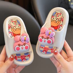 Summer New Children's Cute Soft Bottom Slippers Outdoor Wearable Sandals Anti-slip Comfortable PVC Material Home Slippers