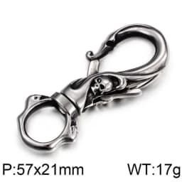 1PCS Key Hook 316Stainless Steel Punk Carabiner Keychain Mens DIY Lobster Clasp Making Clips Spring Buckle