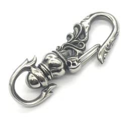 1PCS Key Hook 316Stainless Steel Punk Carabiner Keychain Mens DIY Lobster Clasp Making Clips Spring Buckle