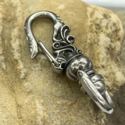 1PCS Key Hook 316Stainless Steel Punk Carabiner Keychain Mens DIY Lobster Clasp Making Clips Spring Buckle