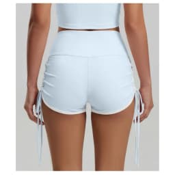 New Drawstring Sports Shorts Women High Waisted Contrasting Colors Shorts Workout Run Yoga Fitness Shorts Quick Drying Shorts