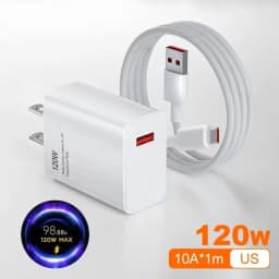 120W Charger Turbo Fast Charge Eu/Us Hyper Charge Adapter Cable for Redmi Note 11 12 13 Pro Plus Mi 14 13 13T Poco Xiaomi Phone
