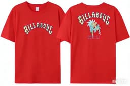 Summer men's Billa-bong English printed T-shirt, 100_ cotton double-sided high-quality casual T-shirt clothing graphic t shirts