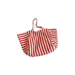 Canvas Stripe Underarm Bag Shopping Bag Black/Blue/Red Felt Handbag Shoulder Pouch All-match Cloth Shoulder Bag Women