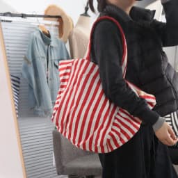 Canvas Stripe Underarm Bag Shopping Bag Black/Blue/Red Felt Handbag Shoulder Pouch All-match Cloth Shoulder Bag Women