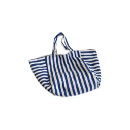 Canvas Stripe Underarm Bag Shopping Bag Black/Blue/Red Felt Handbag Shoulder Pouch All-match Cloth Shoulder Bag Women