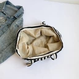 Canvas Stripe Underarm Bag Shopping Bag Black/Blue/Red Felt Handbag Shoulder Pouch All-match Cloth Shoulder Bag Women