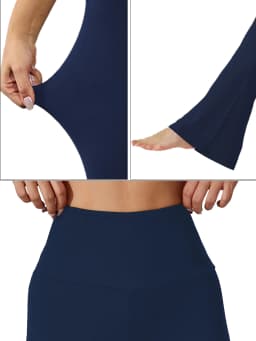 Ladies High-Rise Flared Yoga Trousers with Leg Bottom. Perfect for Yoga or Casual.