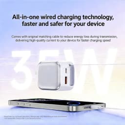 35W Fast Charger USB C With Retractable Type C Cable For iPhone 17 16 15 For Samsung PPs PD Quick Charger Adapter