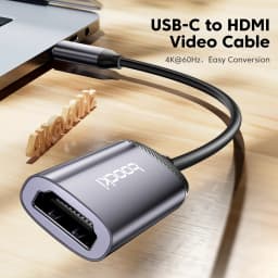 Toocki Type C To HDMI Adapter HD 4K@60Hz Video Cable For iPhone MacBook iPad Samsung Xiaomi TV Monitor Projector Cable Converter