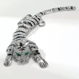 1 Piece Set Rhinestone Tiger Brooch, Bold Light Luxury Style, Suitable for Suit Jacket Accent / Formal Wear / Unique Holiday Gif