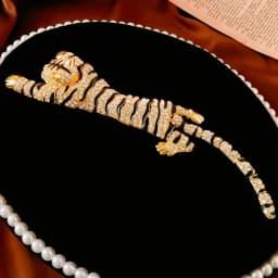 1 Piece Set Rhinestone Tiger Brooch, Bold Light Luxury Style, Suitable for Suit Jacket Accent / Formal Wear / Unique Holiday Gif