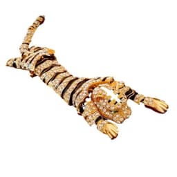 1 Piece Set Rhinestone Tiger Brooch, Bold Light Luxury Style, Suitable for Suit Jacket Accent / Formal Wear / Unique Holiday Gif
