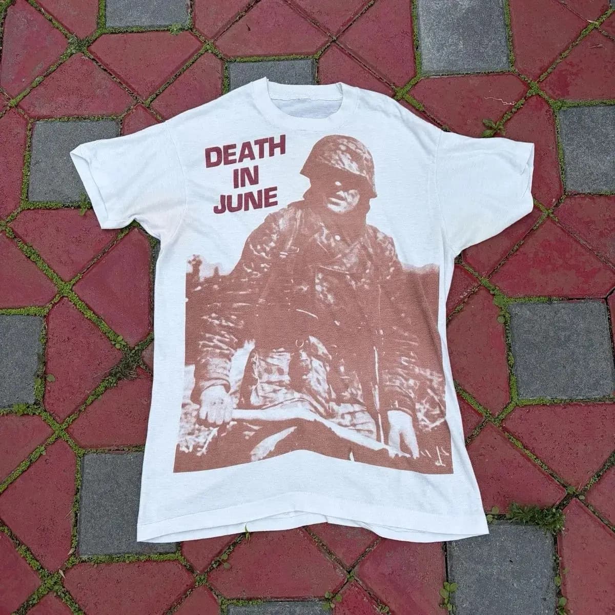 90's Vintage T Shirts Death June Band Print Rock Punk Tops Summer New Vintage Fashion Men's and Women's Streetwear Unisex